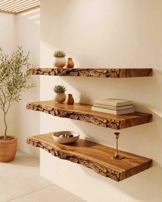 Novaro Live Edge Natural Wood Floatir