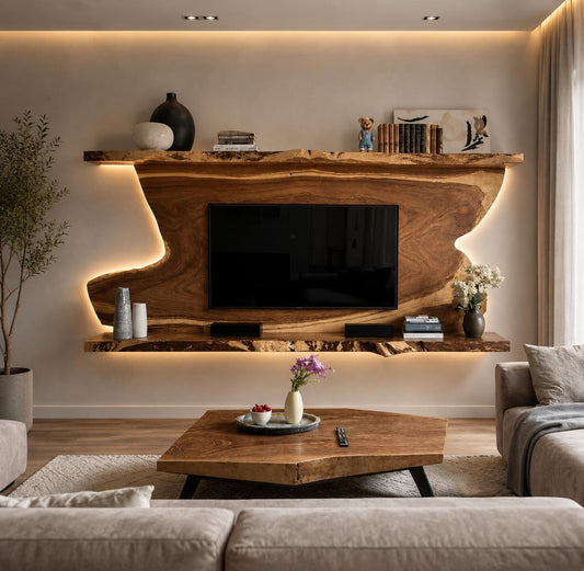 Floating Oak TV Unit