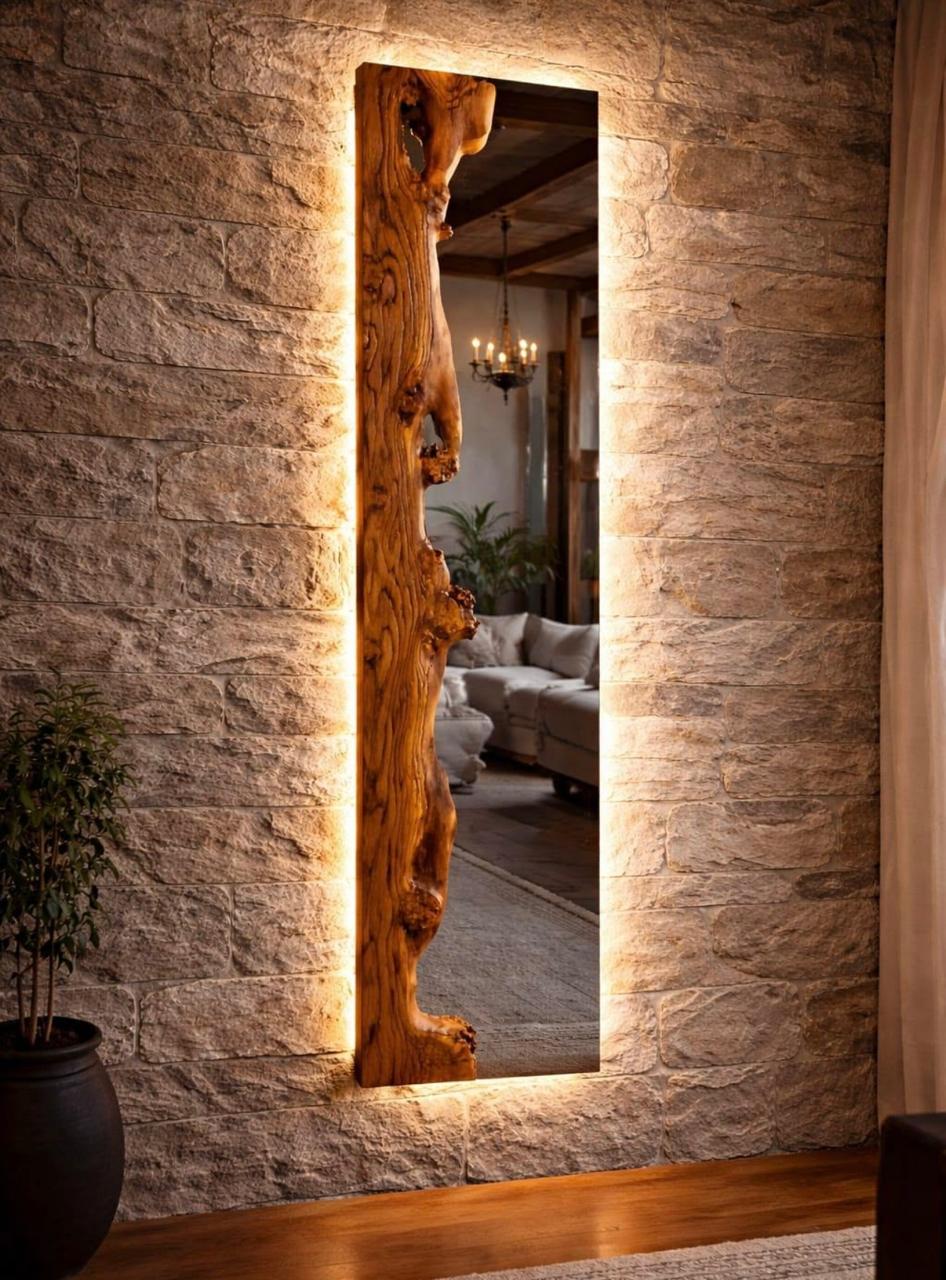Modern Solid Wood Mirror