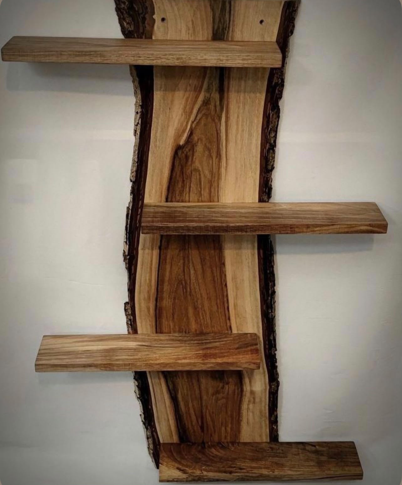 Rustic Wooden Wall Shelf